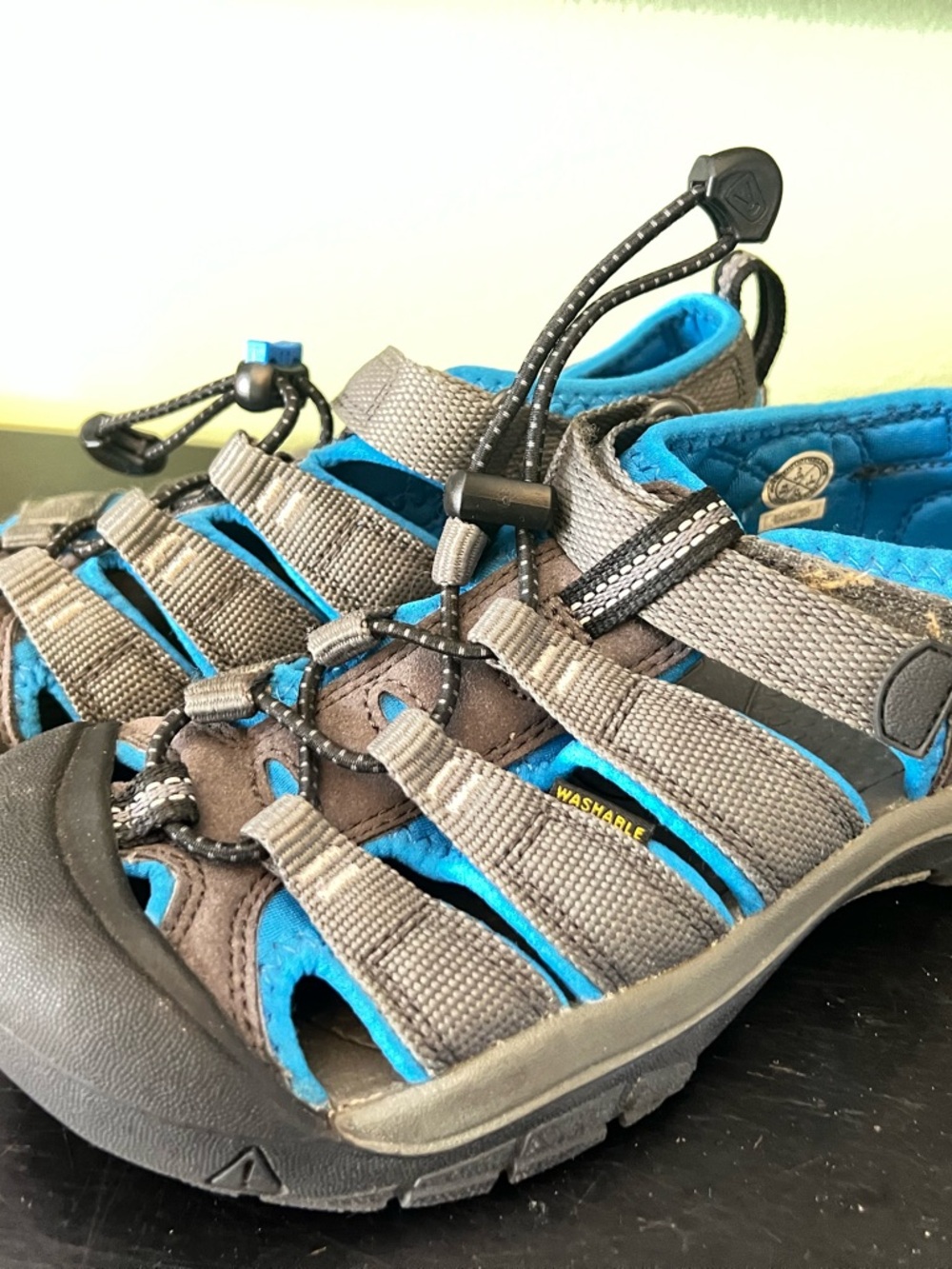 KEEN Kids Gray and Blue Closed-Toe Sport Sandals